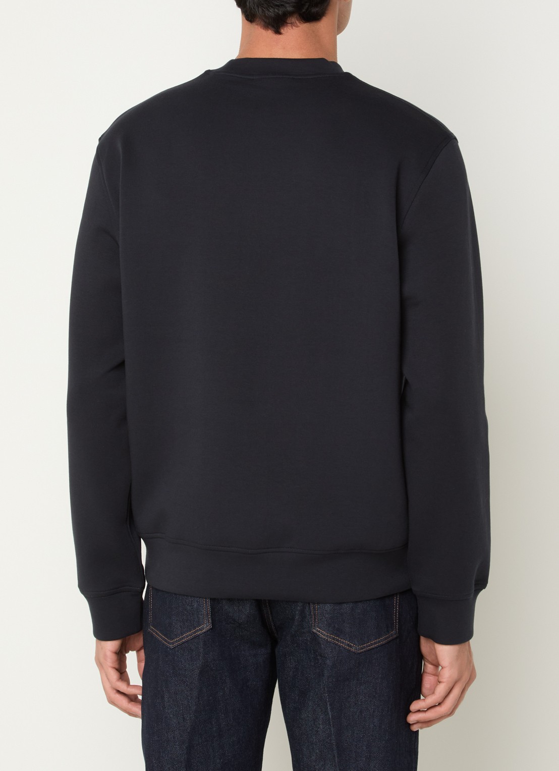Armani Sweater met logoborduring - achterkant 2 donkerblauw