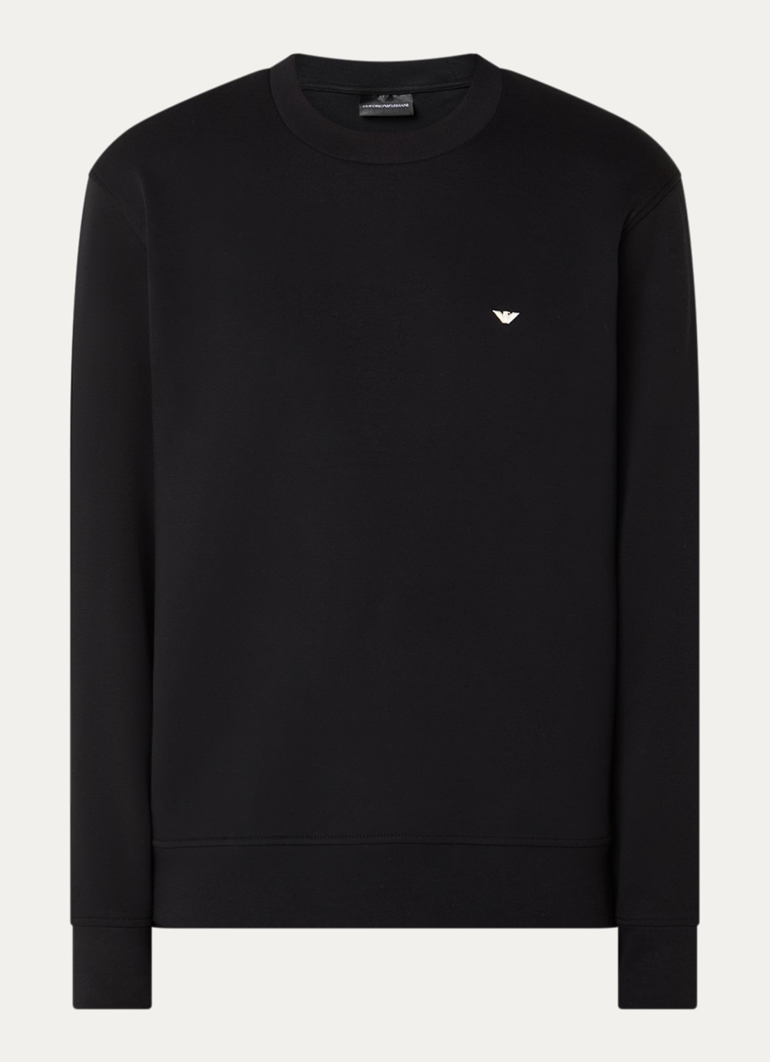 Armani Sweater met logoborduring - voorkant 2 zwart