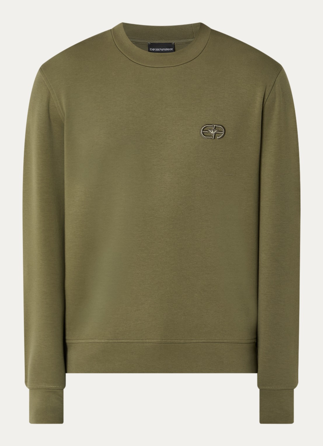 Armani Sweater met logoborduring - voorkant 3 mosgroen
