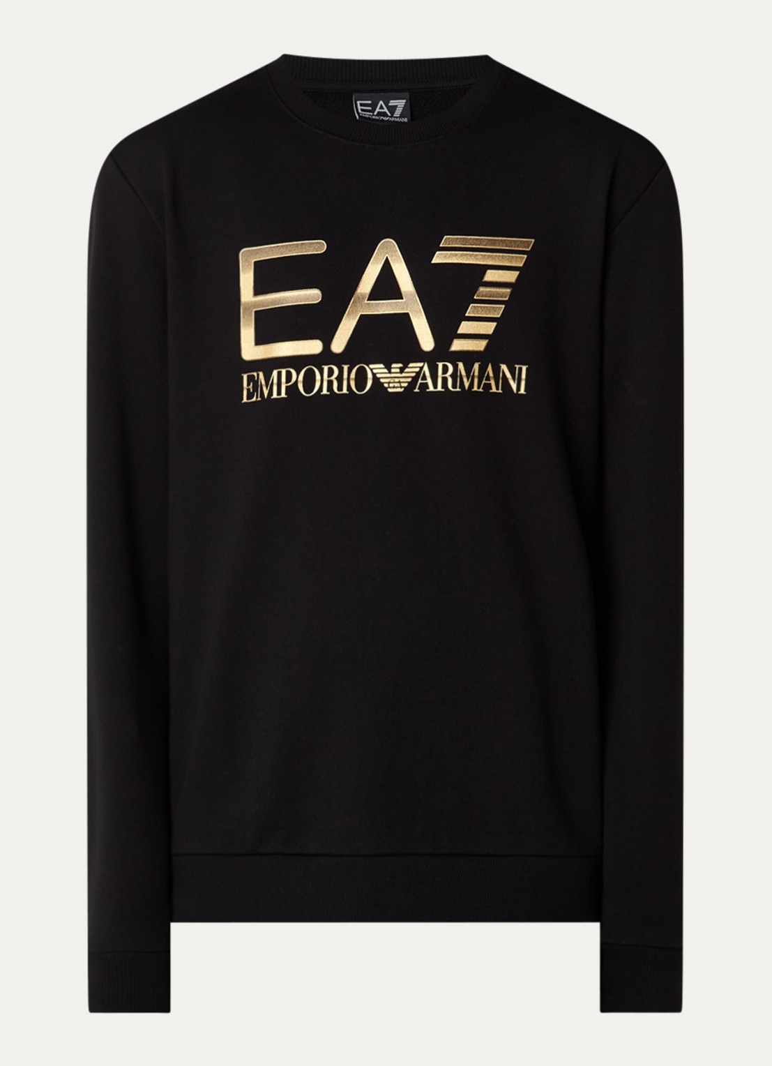 Armani Sweater met logoprint - voorkant zwart