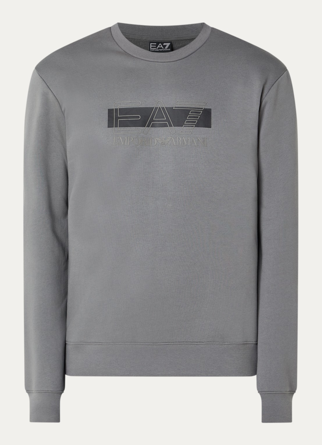 Armani Sweater met logoprint - voorkant 3 grijs