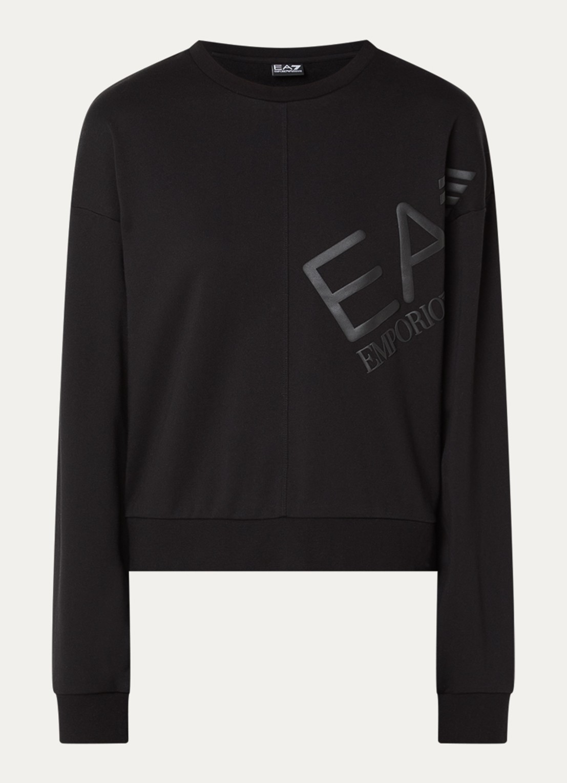 Armani Sweater met logoprint - voorkant zwart
