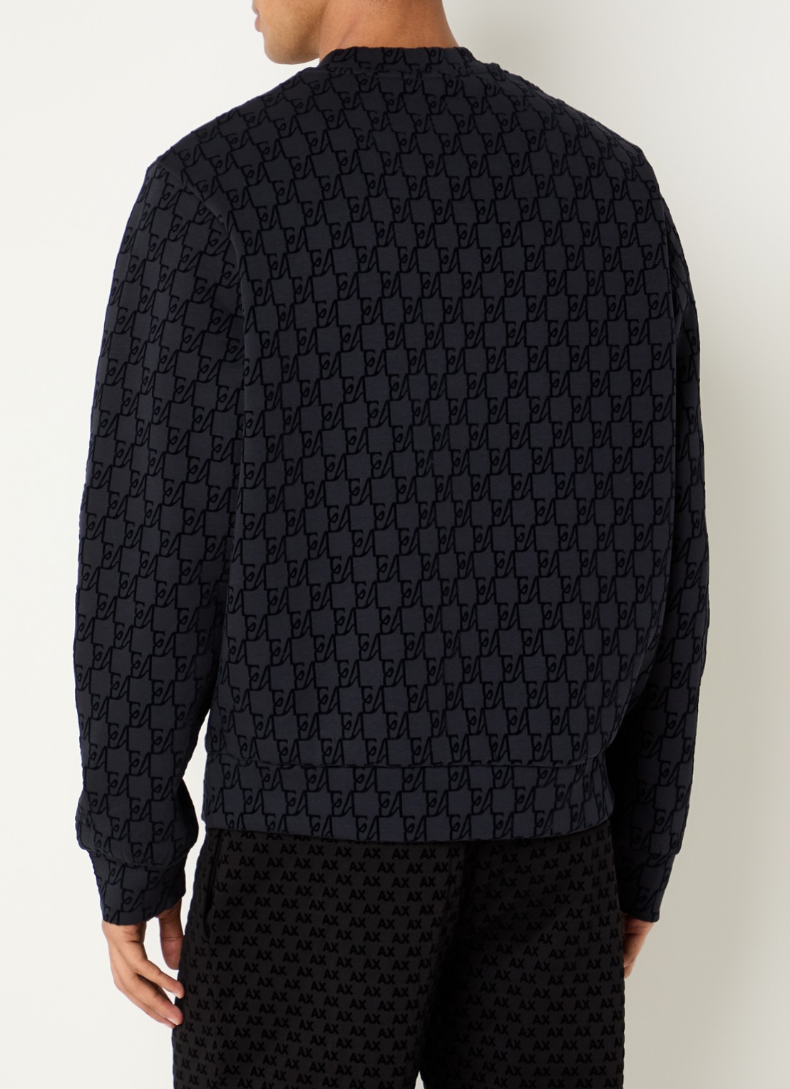 Armani Sweater met print - achterkant antraciet