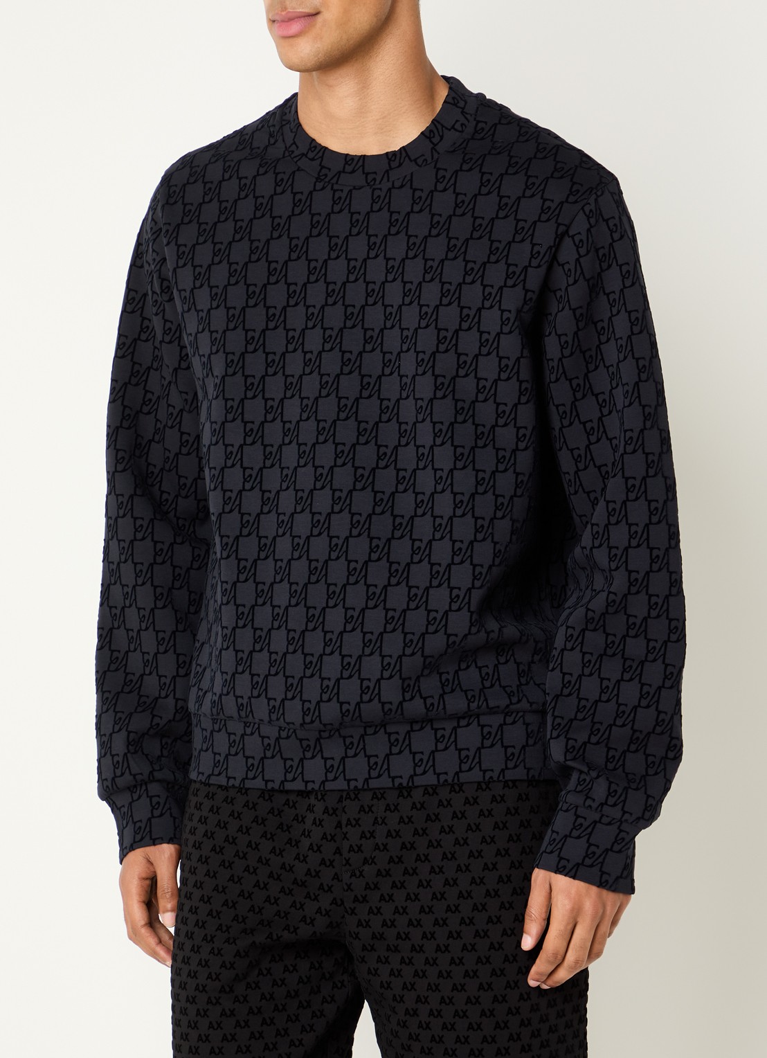 Armani Sweater met print - detail 4 antraciet