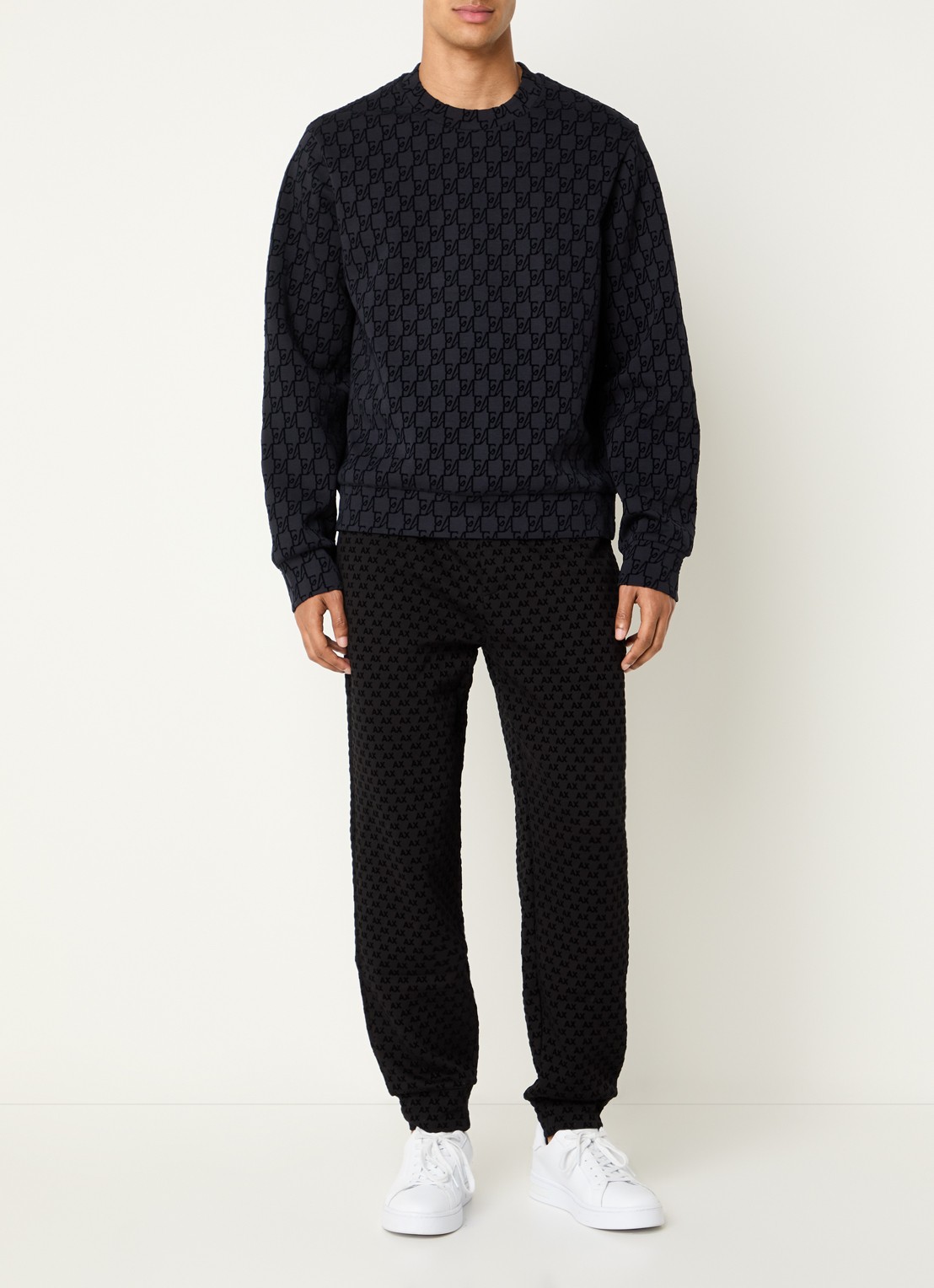 Armani Sweater met print - voorkant 3 antraciet