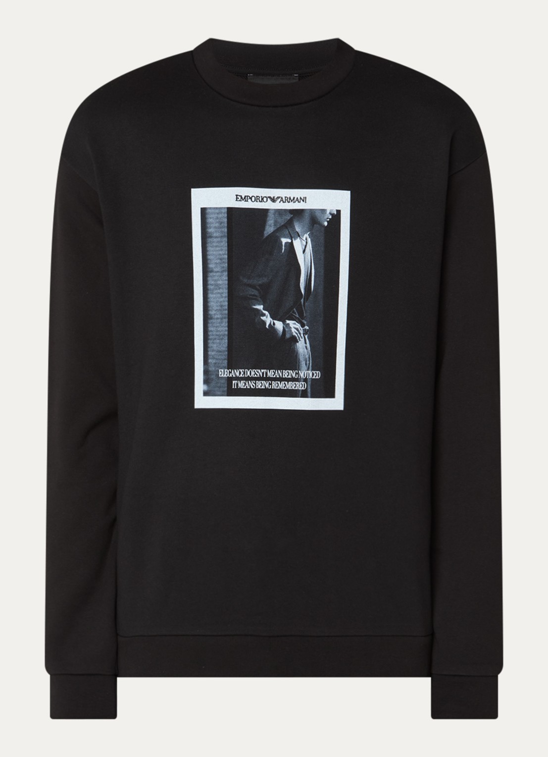 Armani Sweater met print - voorkant zwart