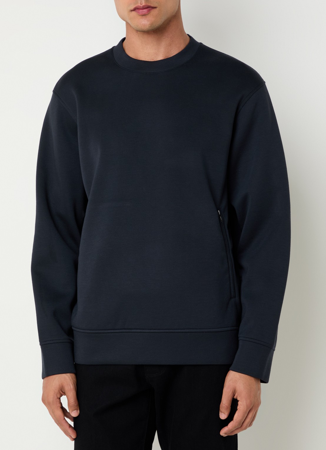 Armani Sweater met ritszakken - detail 2 donkerblauw