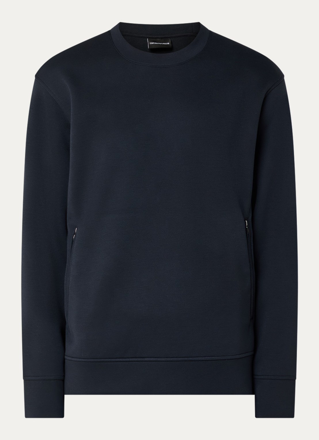 Armani Sweater met ritszakken - voorkant 3 donkerblauw