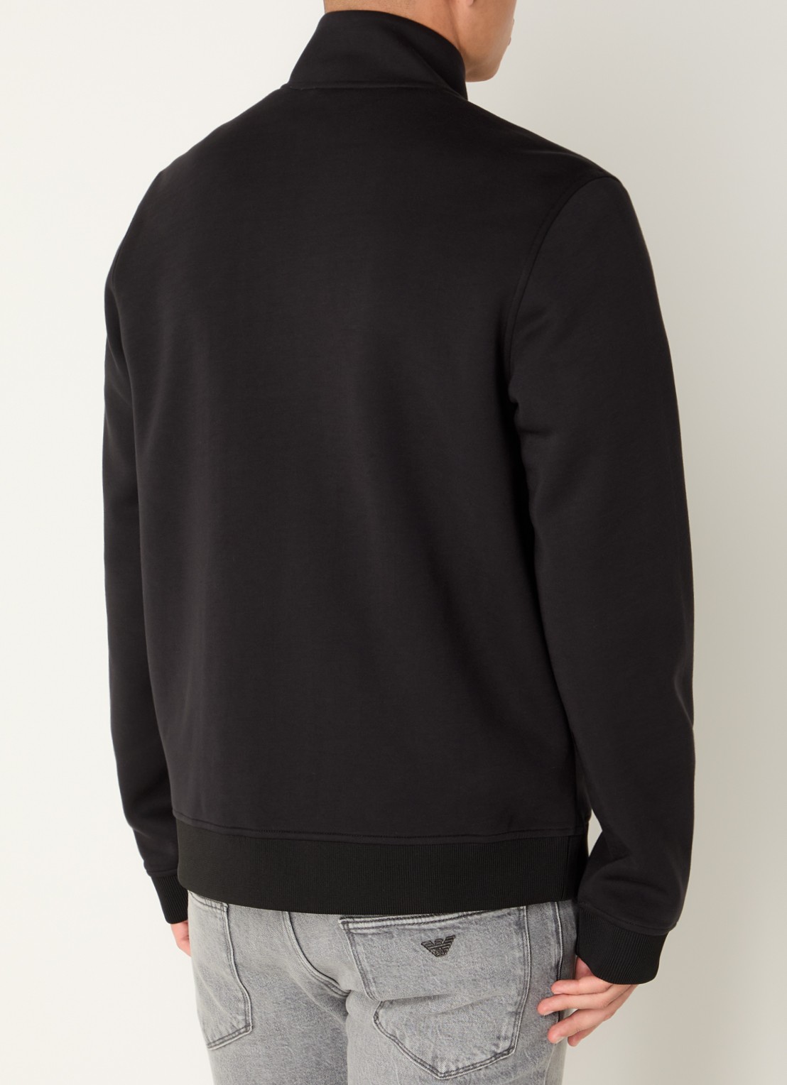 Armani Sweatvest in scheerwolblend - achterkant 4 zwart