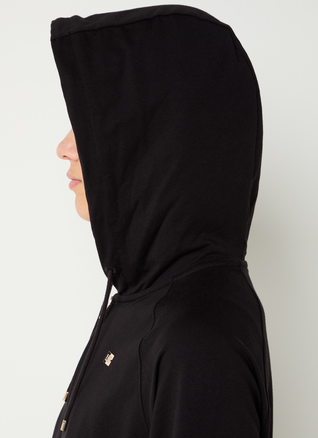 Armani Sweatvest met capuchon en logo - detail 3 zwart
