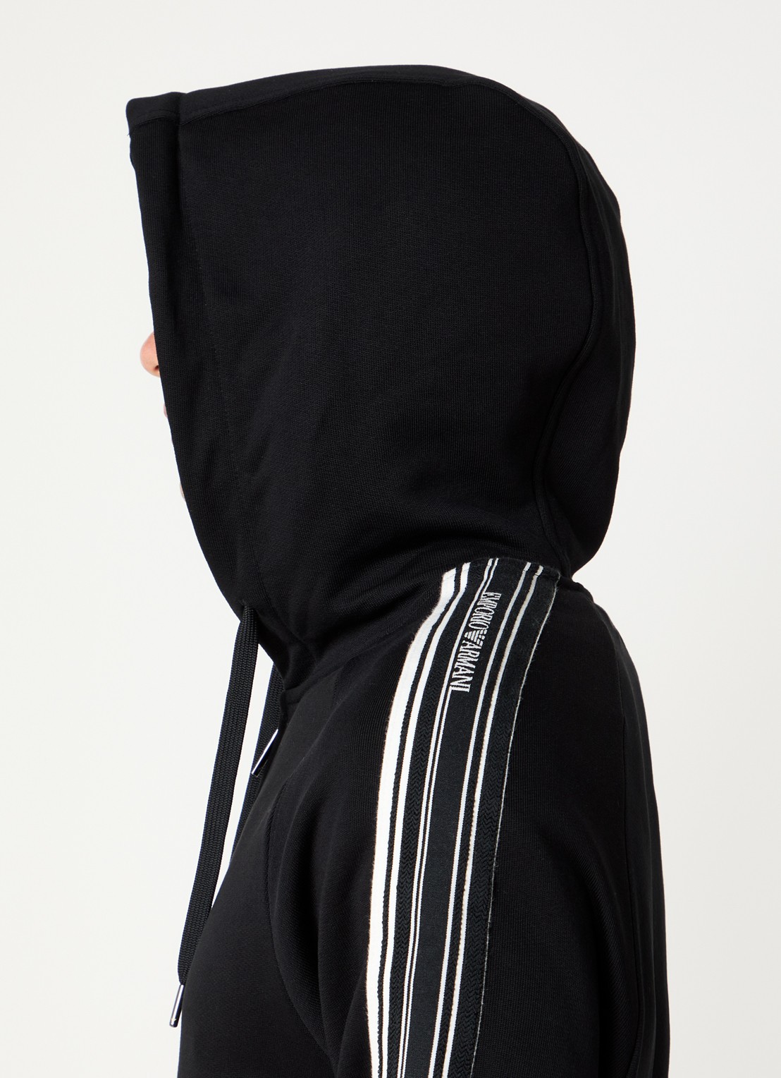Armani Sweatvest met capuchon - detail 3 zwart