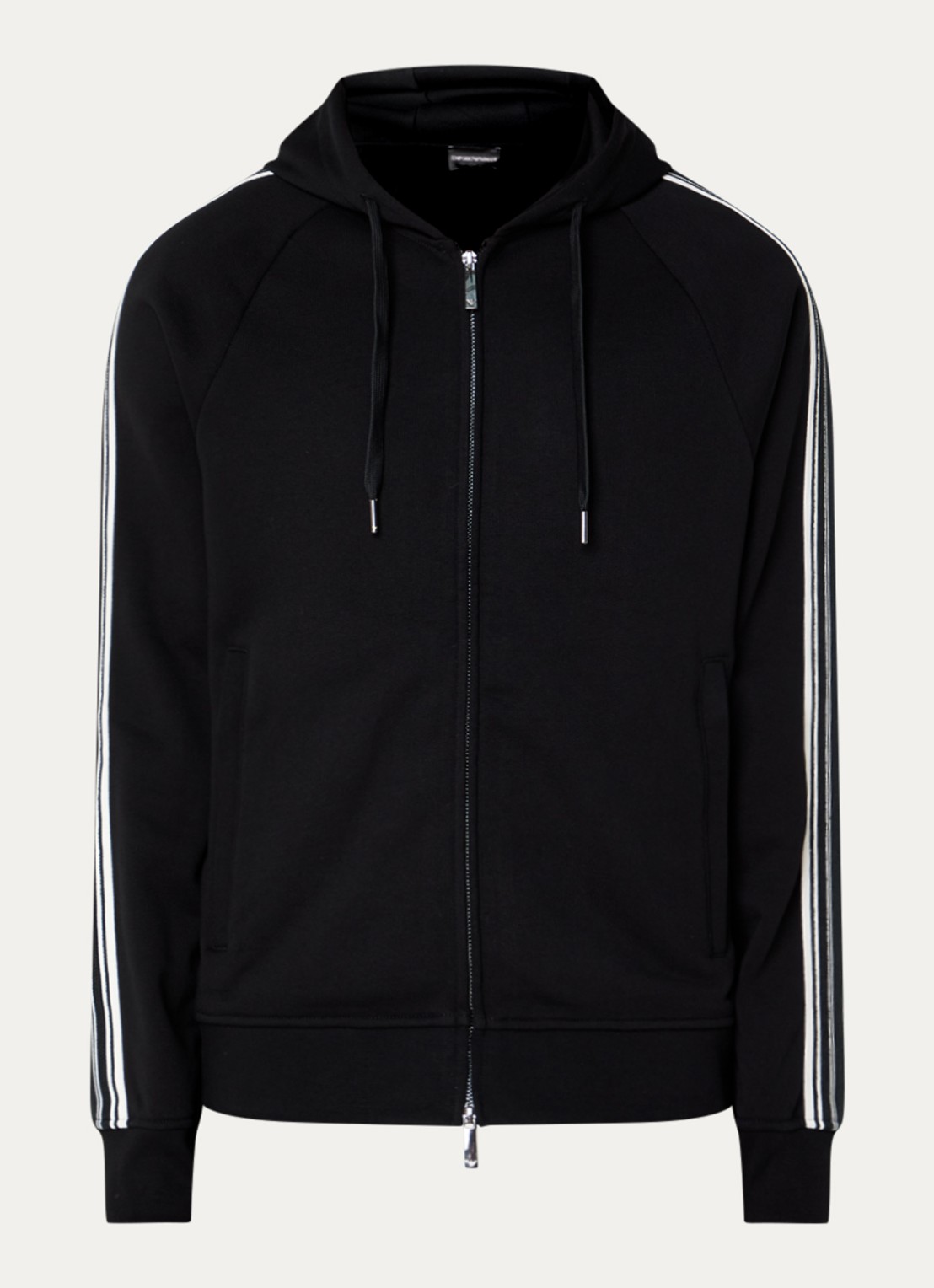 Armani Sweatvest met capuchon - voorkant 4 zwart