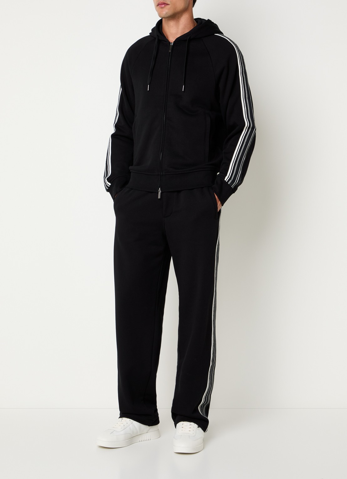 Armani Sweatvest met capuchon - voorkant 5 zwart