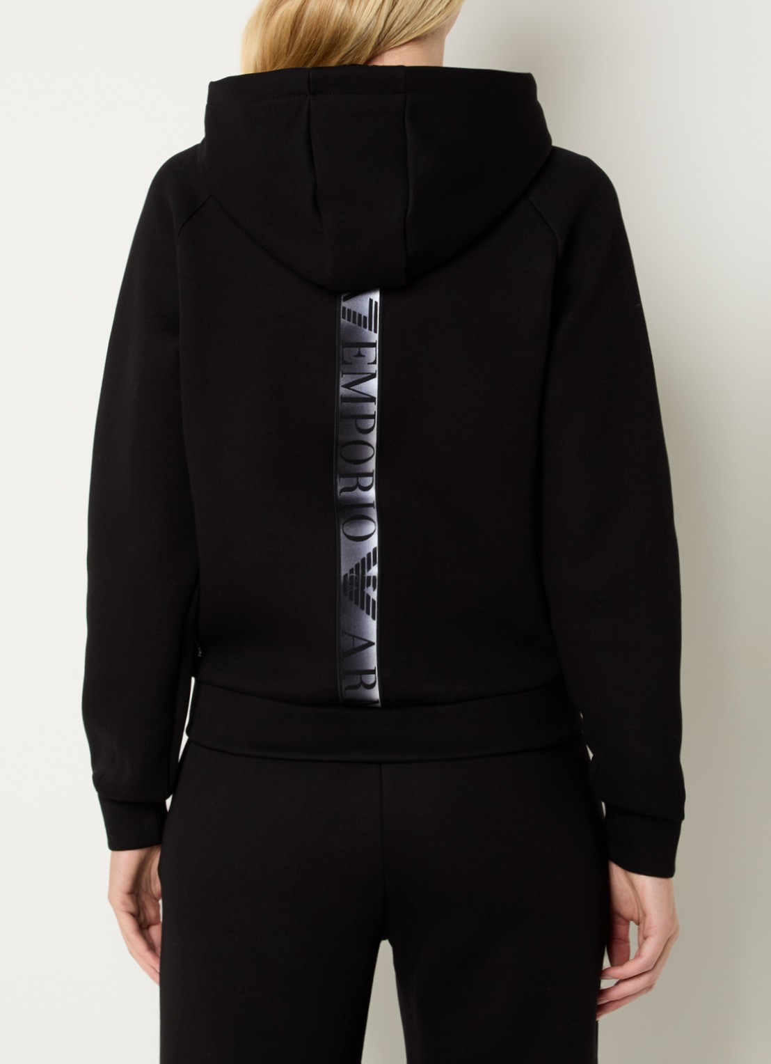 Armani Sweatvest met logo- en backprint - achterkant 5 zwart
