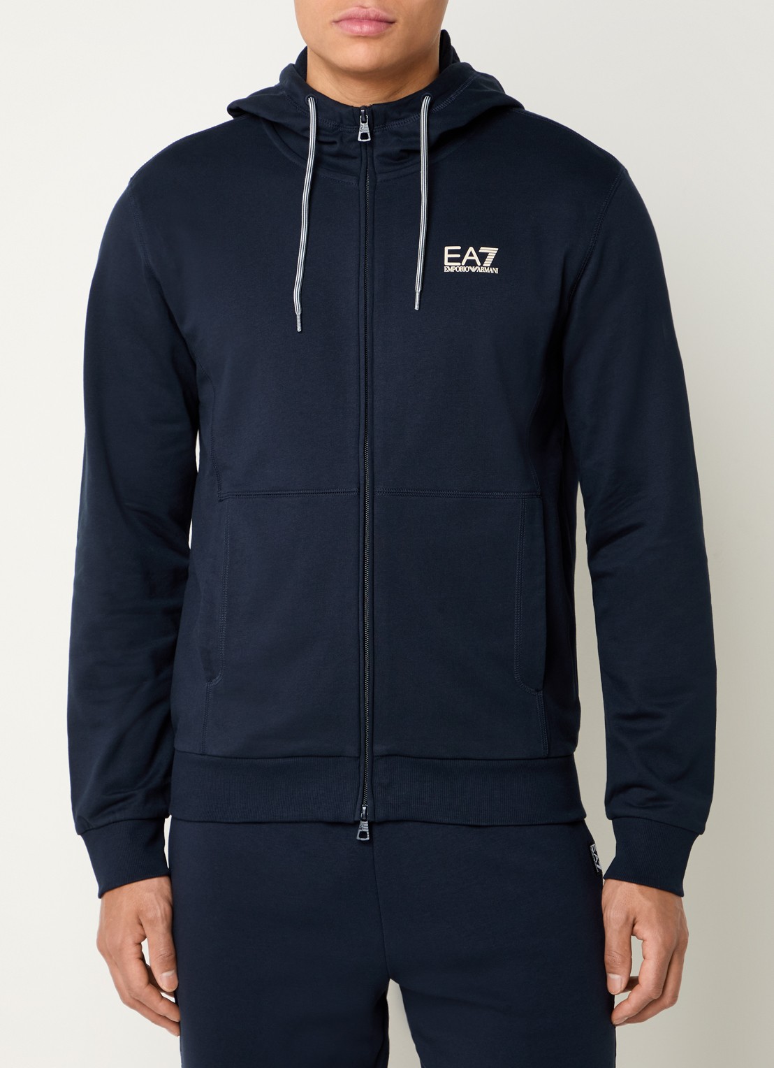 Armani Sweatvest met logo en capuchon - achterkant 5 donkerblauw