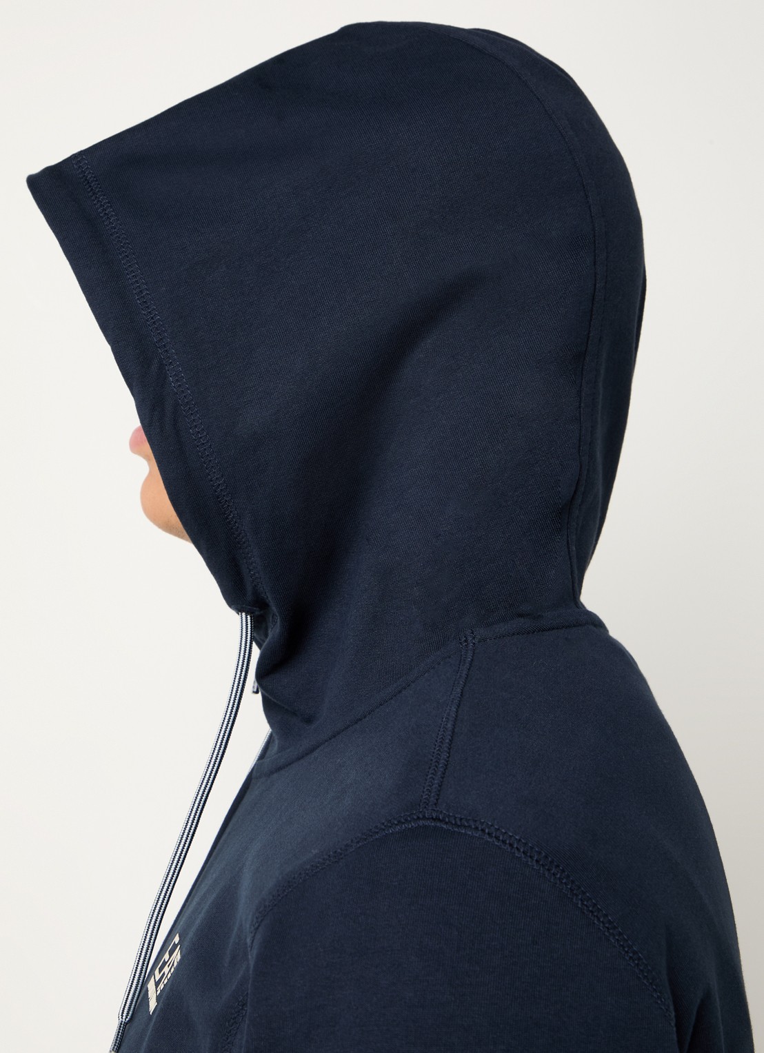 Armani Sweatvest met logo en capuchon - detail 2 donkerblauw