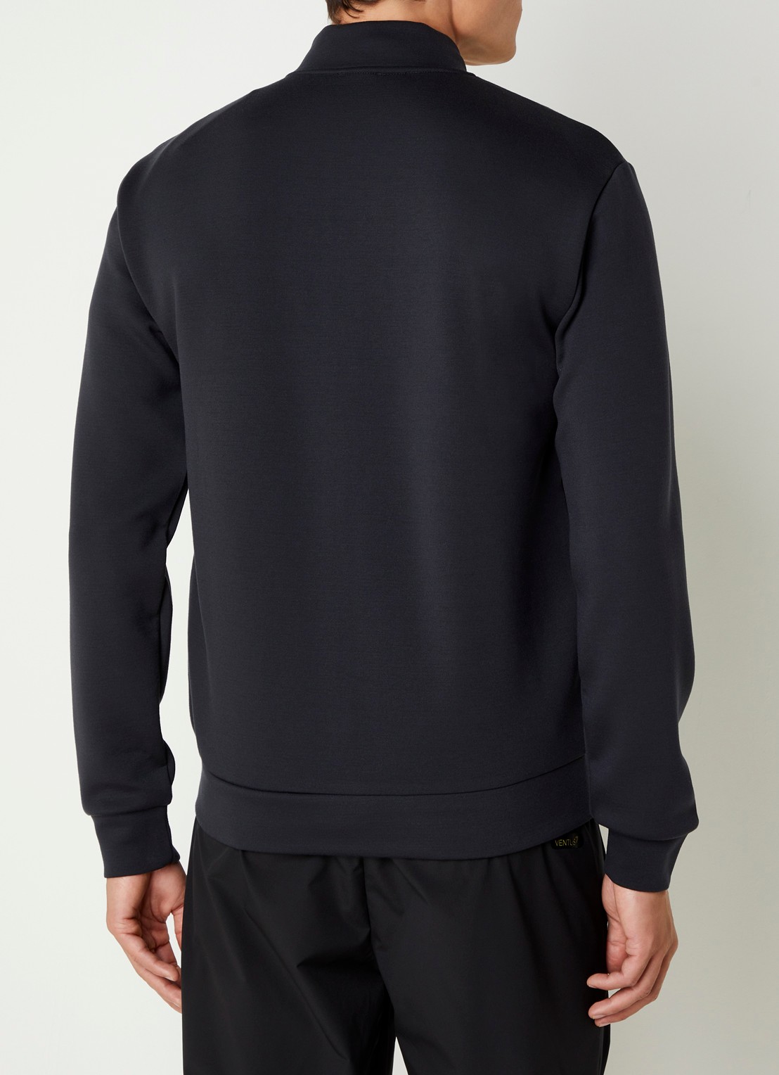 Armani Sweatvest met logo en ritszakken  - achterkant 4 donkerblauw