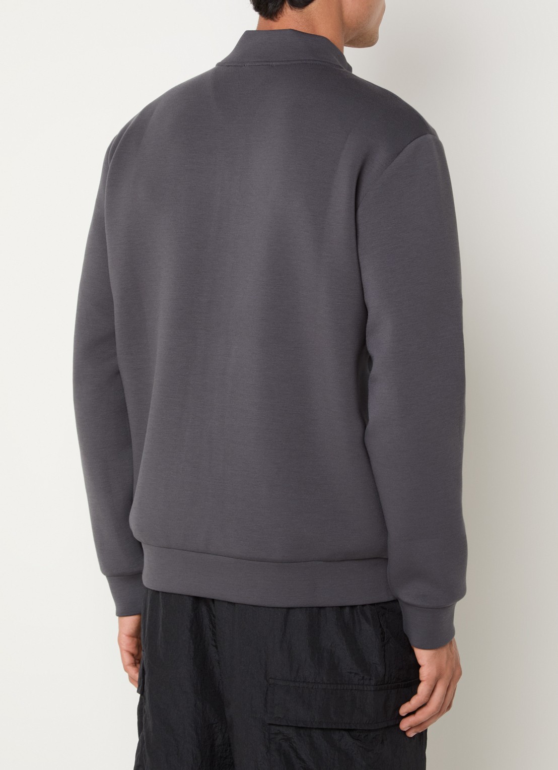Armani Sweatvest met logo en ritszakken  - detail 3 antraciet