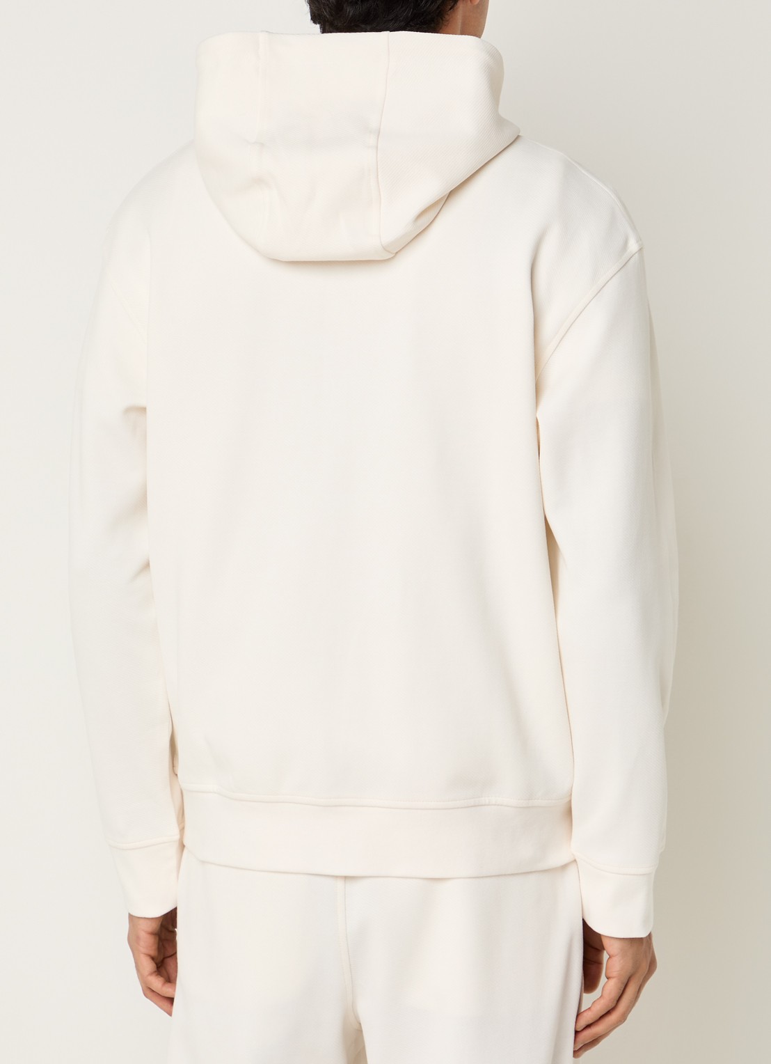 Armani Sweatvest met logo en steekzakken - achterkant 3 gebroken wit