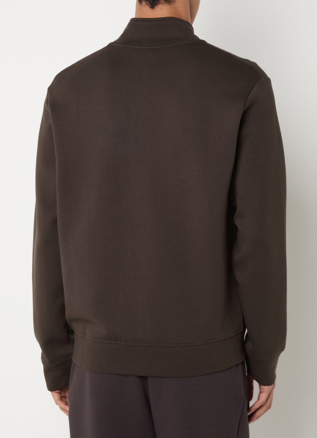 Armani Sweatvest met logo en steekzakken - achterkant 3 donkerbruin