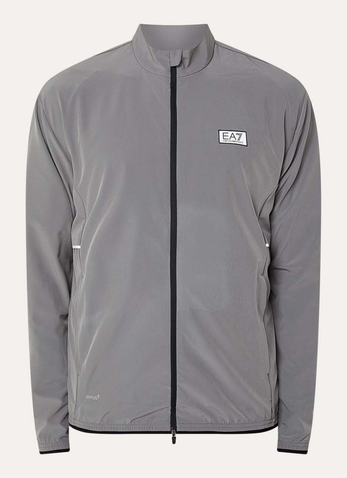 Armani Sweatvest met logo en steekzakken - voorkant 2 grijs