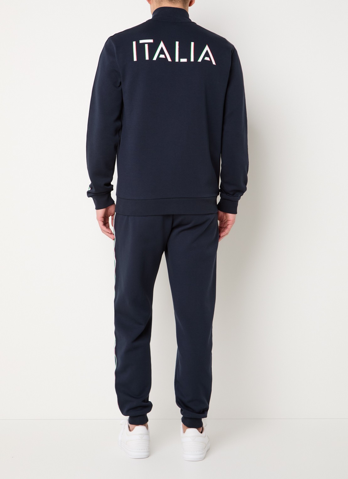 Armani Sweatvest met logo en steekzakken - achterkant 2 donkerblauw