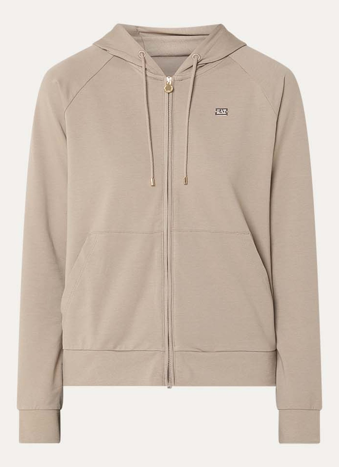 Armani Sweatvest met logo en steekzakken - voorkant 3 camel