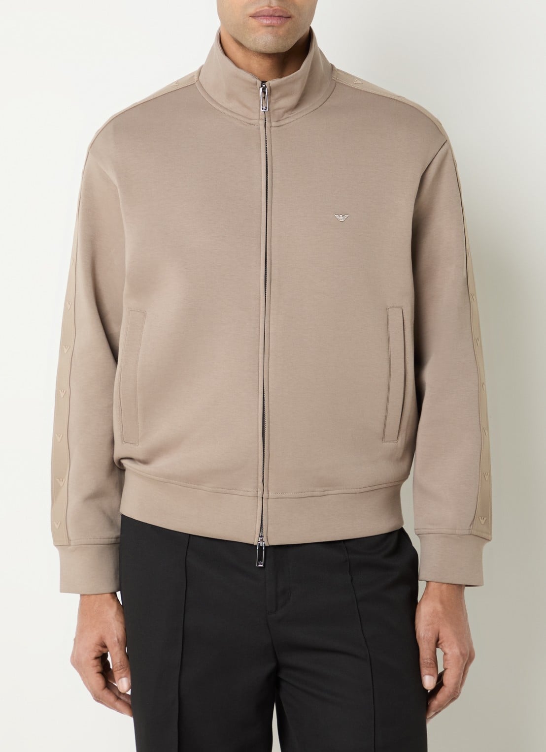 Armani Sweatvest met logo en steekzakken - detail 4 antraciet