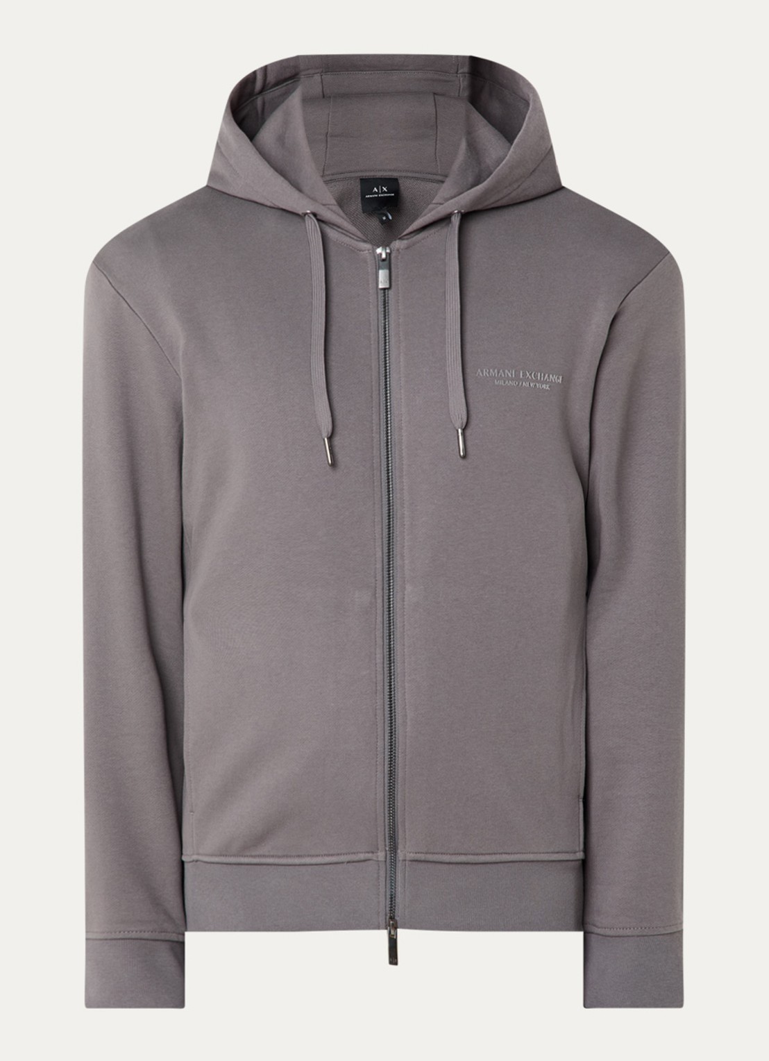 Armani Sweatvest met logo - voorkant donkergrijs