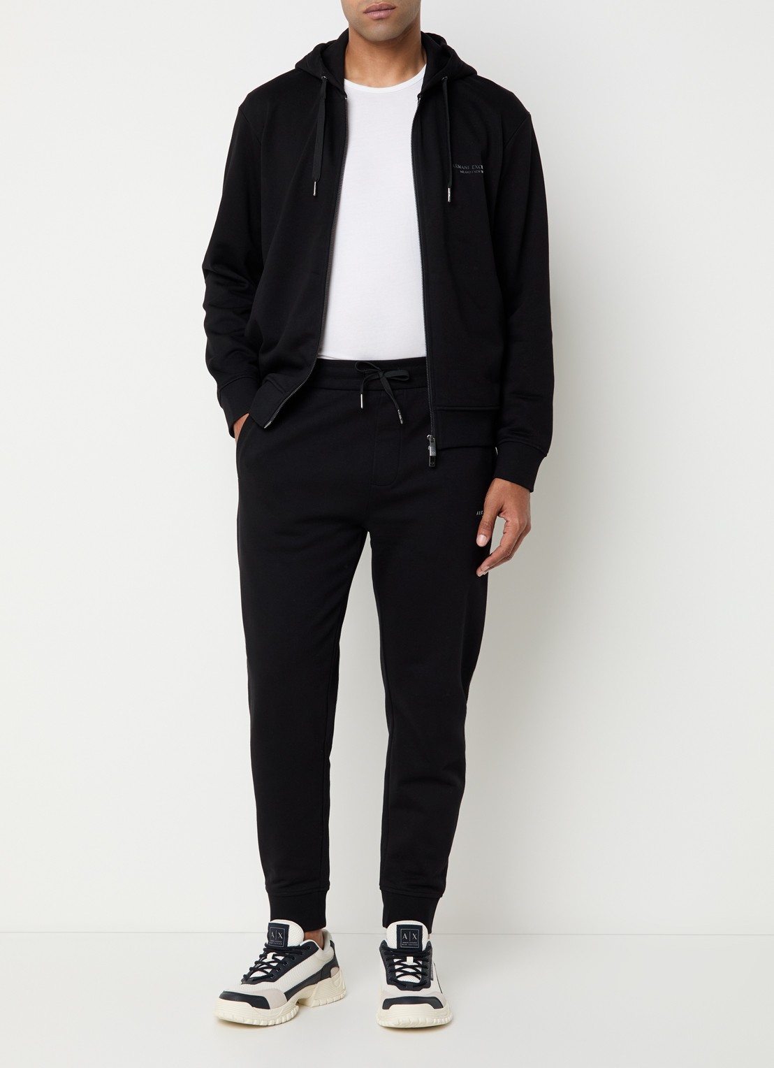 Armani Sweatvest met logo - voorkant 3 zwart
