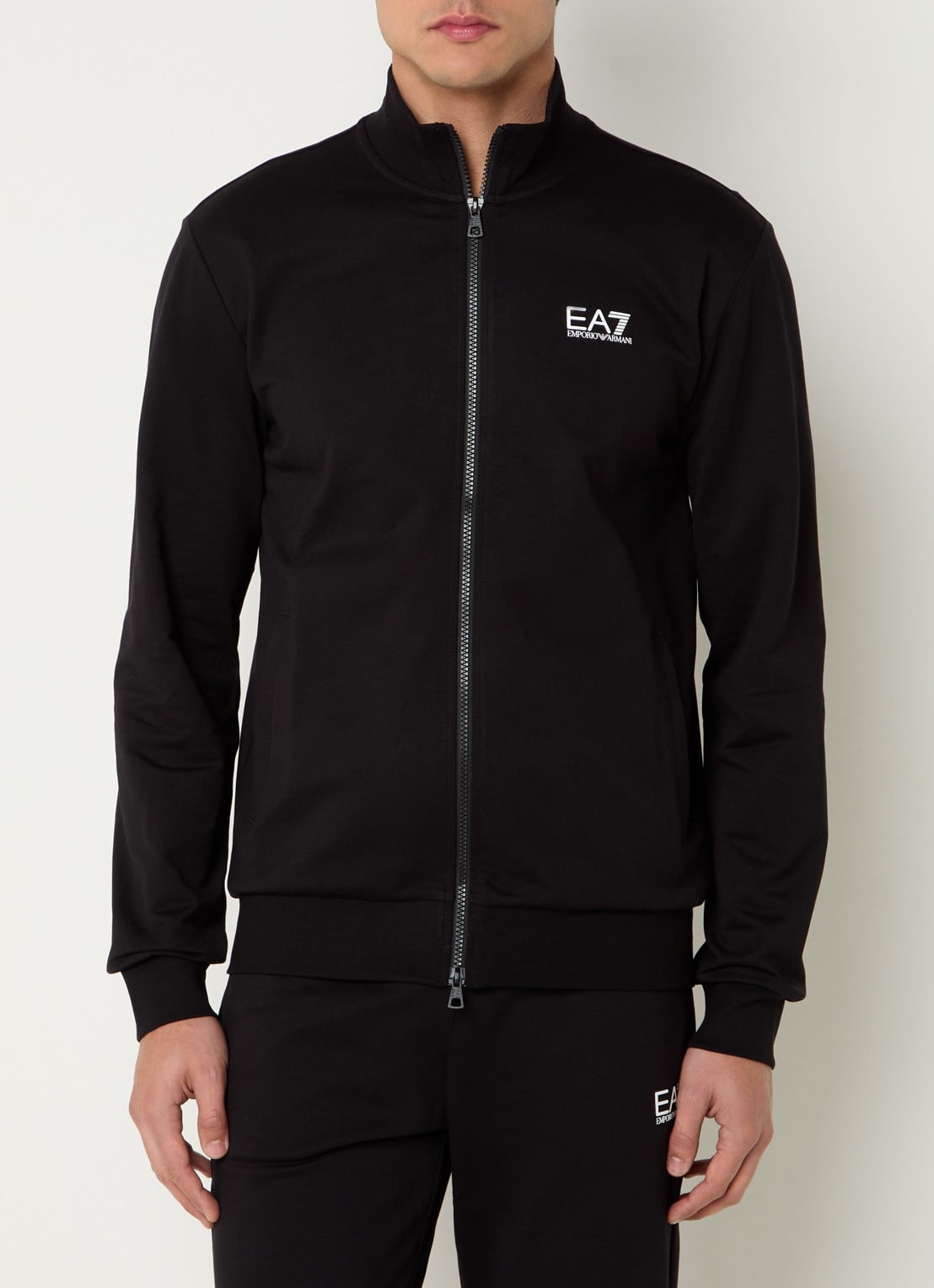 Armani Sweatvest met logo - detail 4 zwart