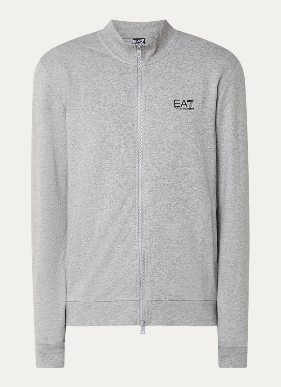 Armani Sweatvest met logo - voorkant 2 grijsmele