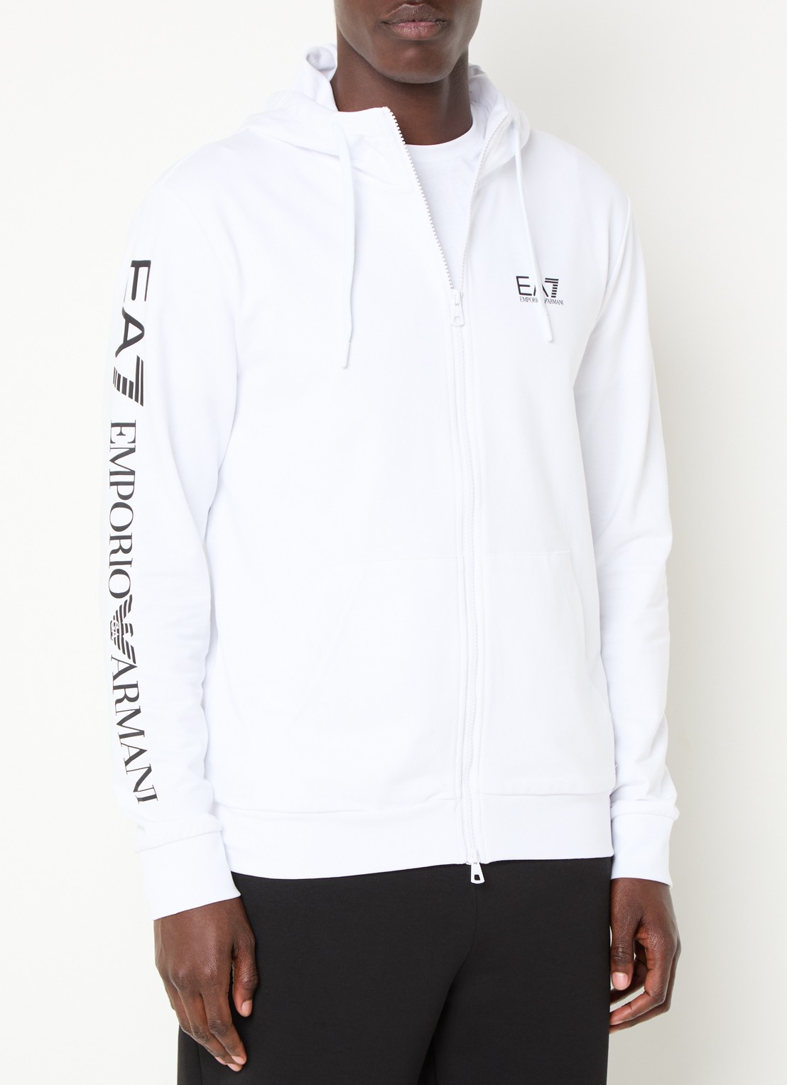 Armani Sweatvest met logo - detail 2 wit