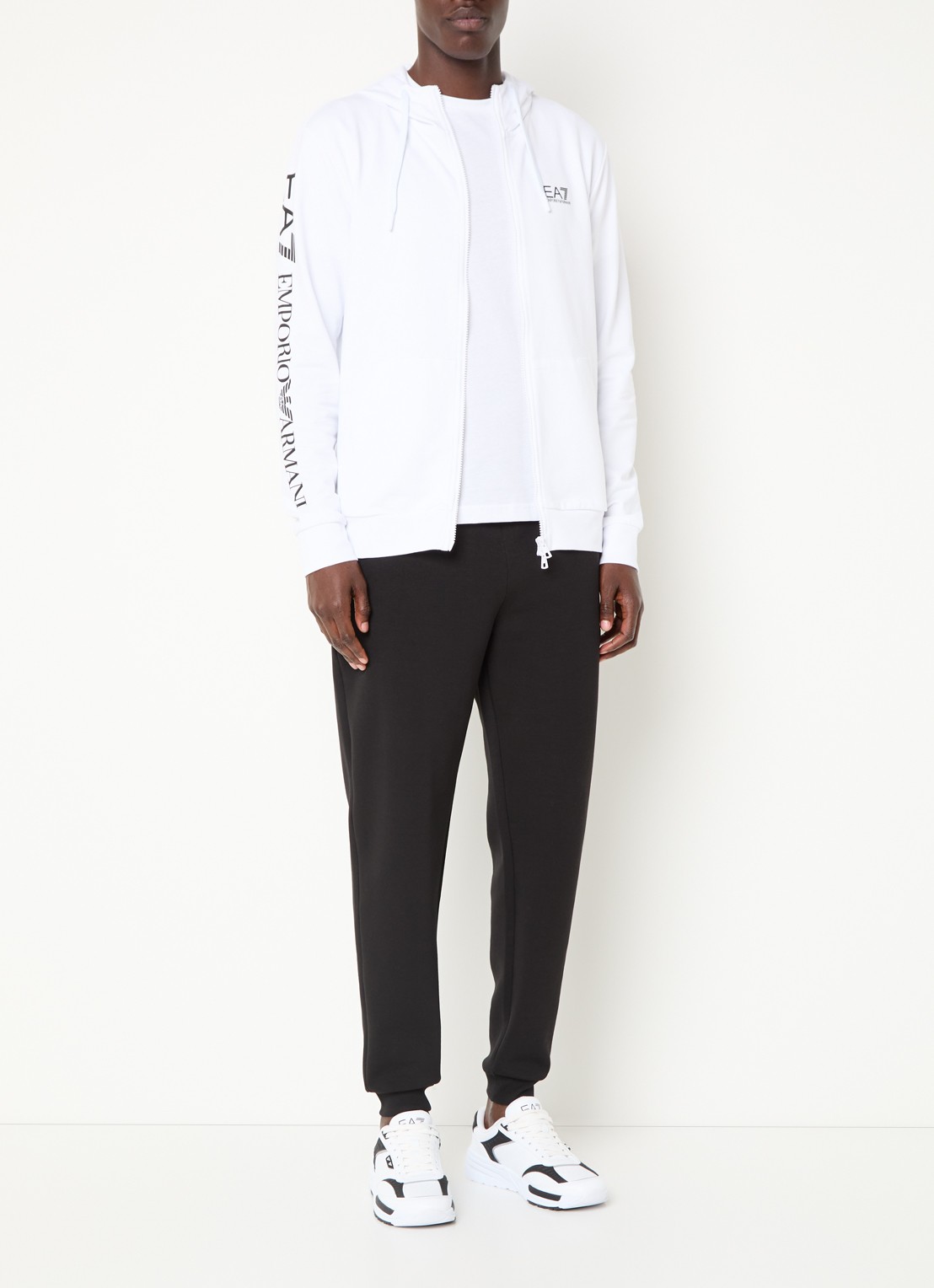 Armani Sweatvest met logo - voorkant 5 wit
