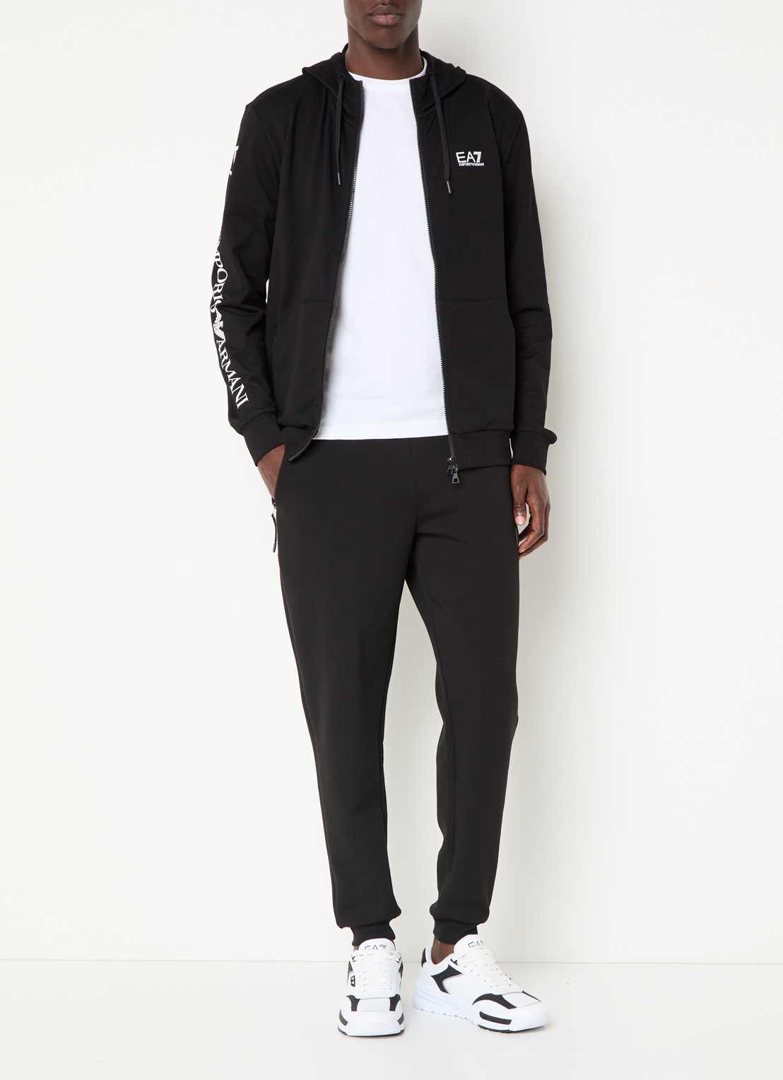 Armani Sweatvest met logo - voorkant 5 zwart