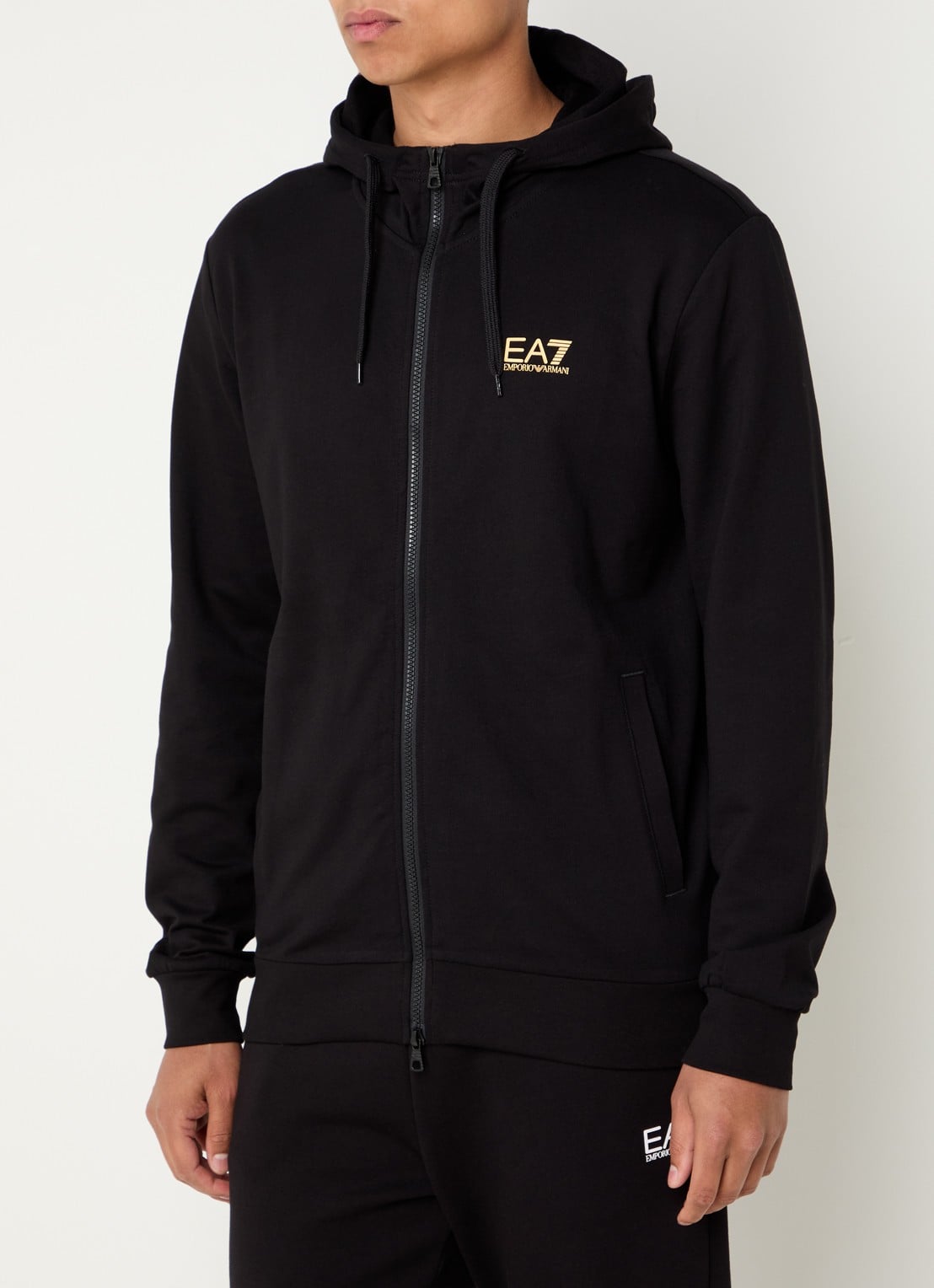 Armani Sweatvest met logo - detail 4 zwart