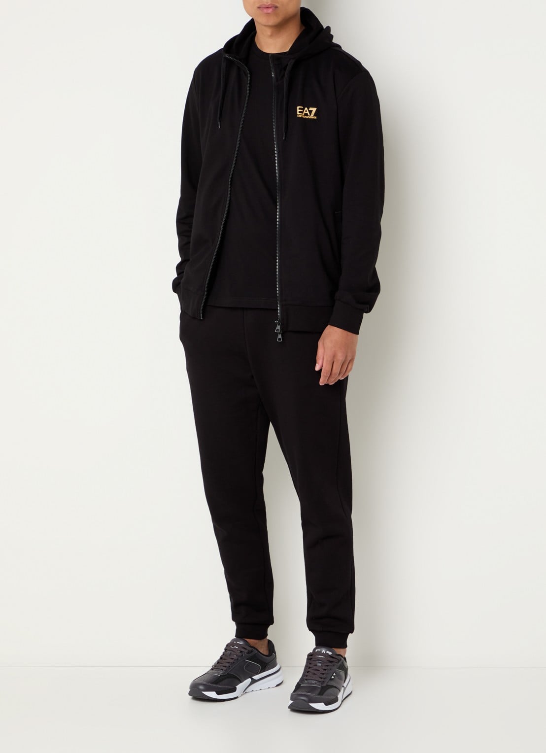 Armani Sweatvest met logo - voorkant 3 zwart