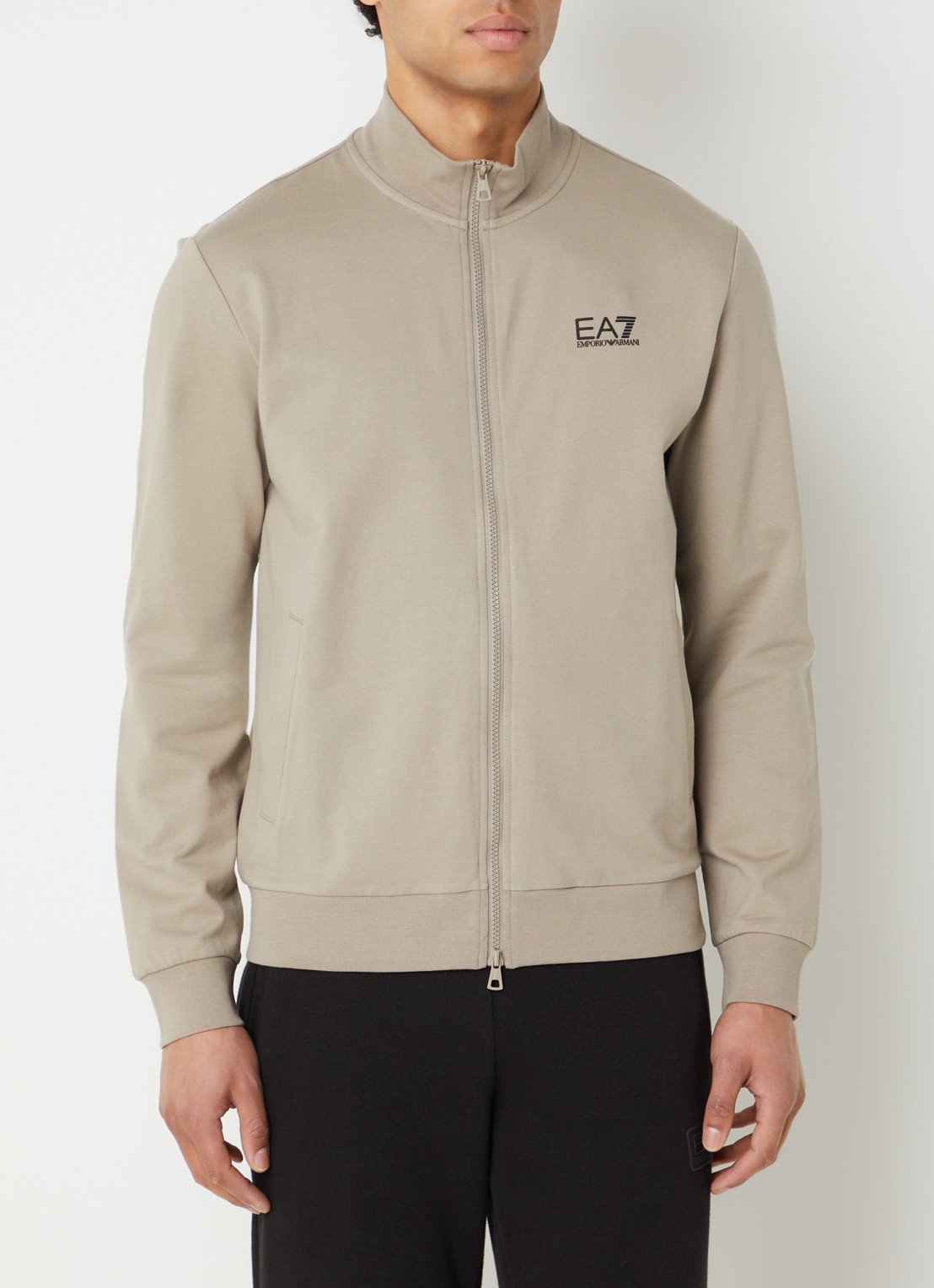 Armani Sweatvest met logo - detail 3 zand