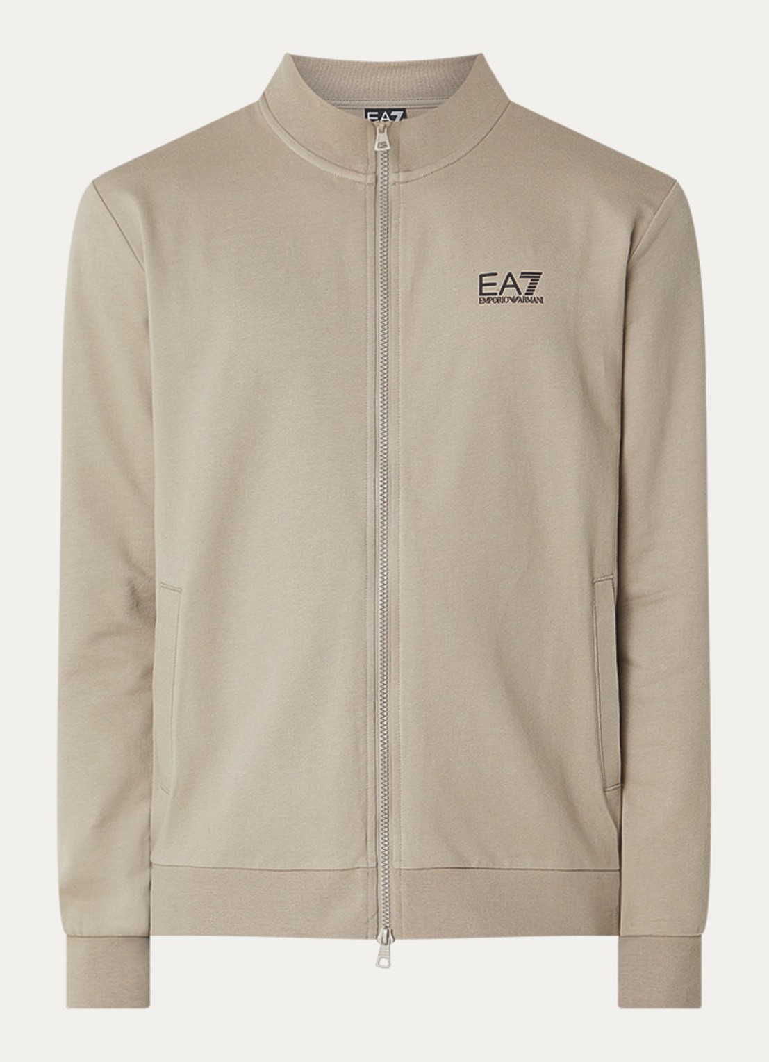 Armani Sweatvest met logo - voorkant zand