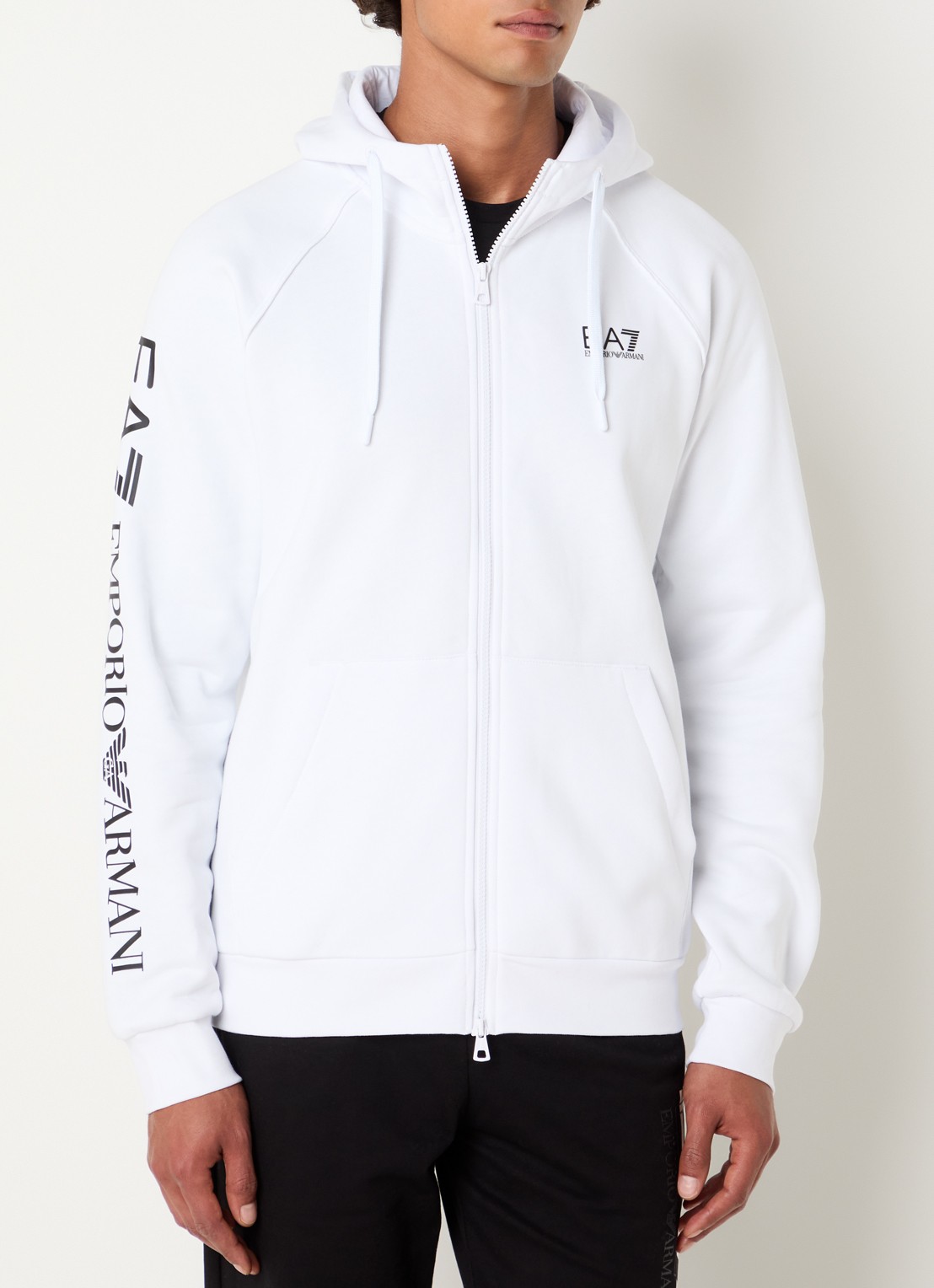 Armani Sweatvest met logo - detail 4 wit