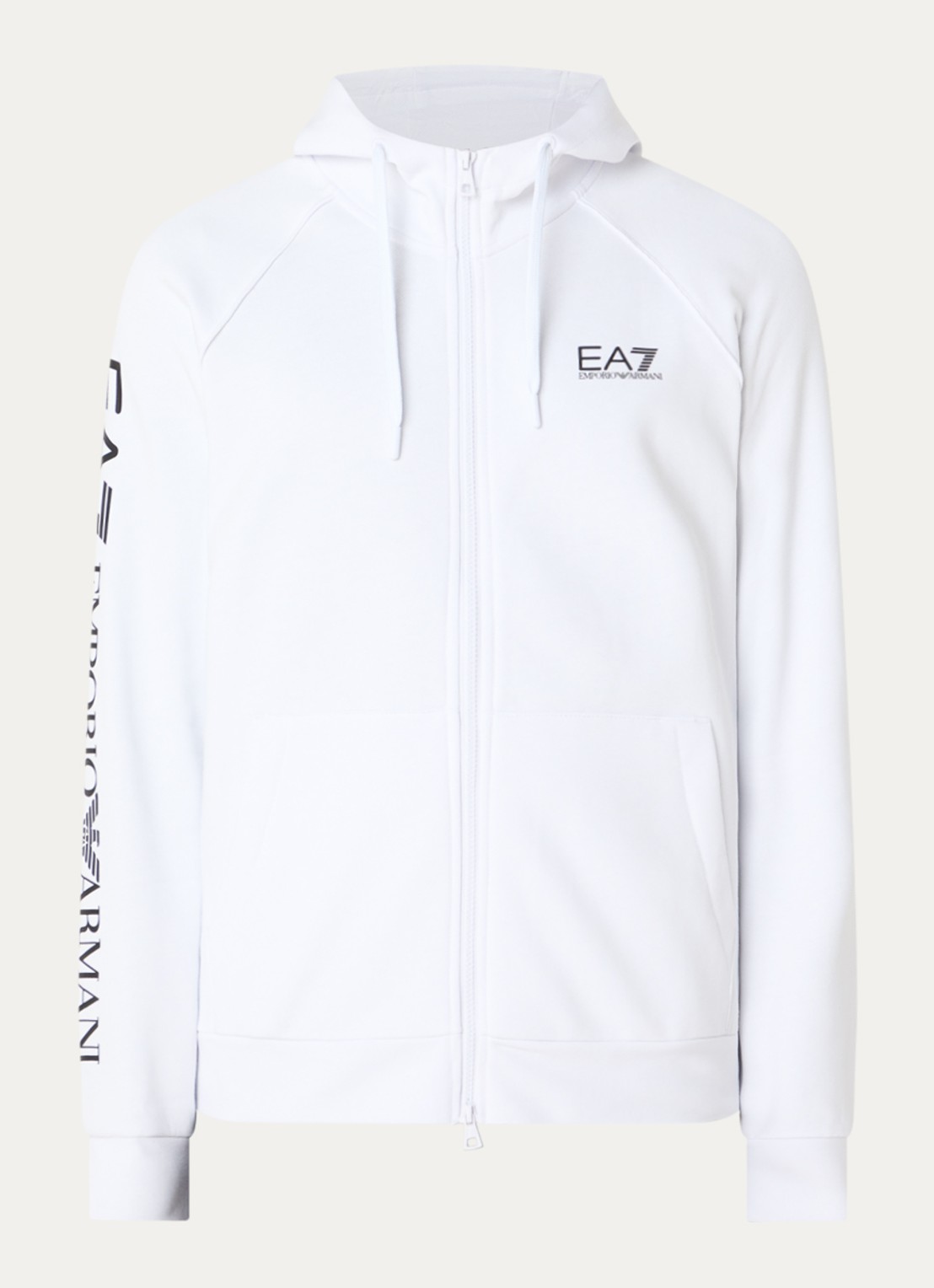 Armani Sweatvest met logo - voorkant wit