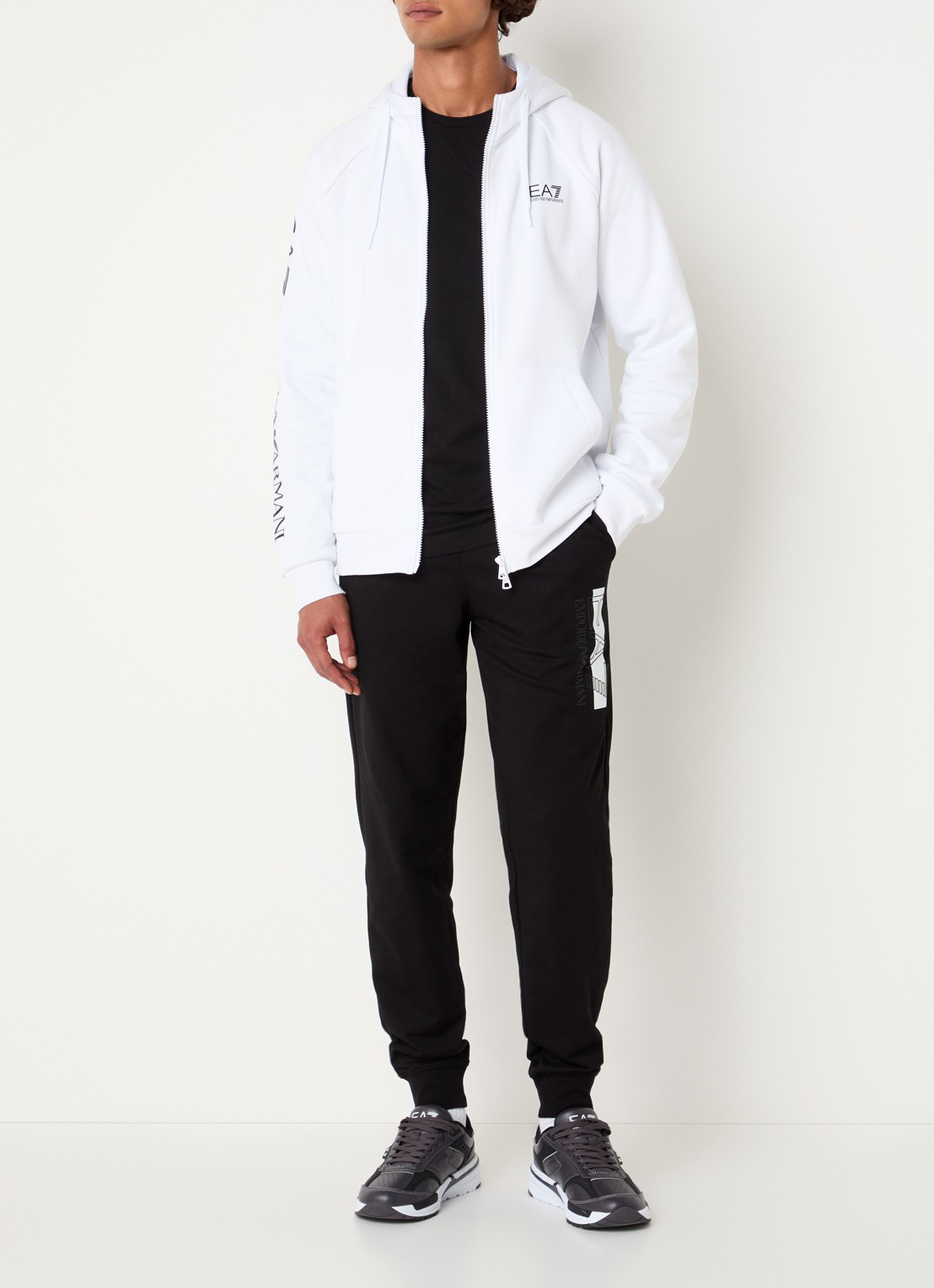 Armani Sweatvest met logo - voorkant 2 wit
