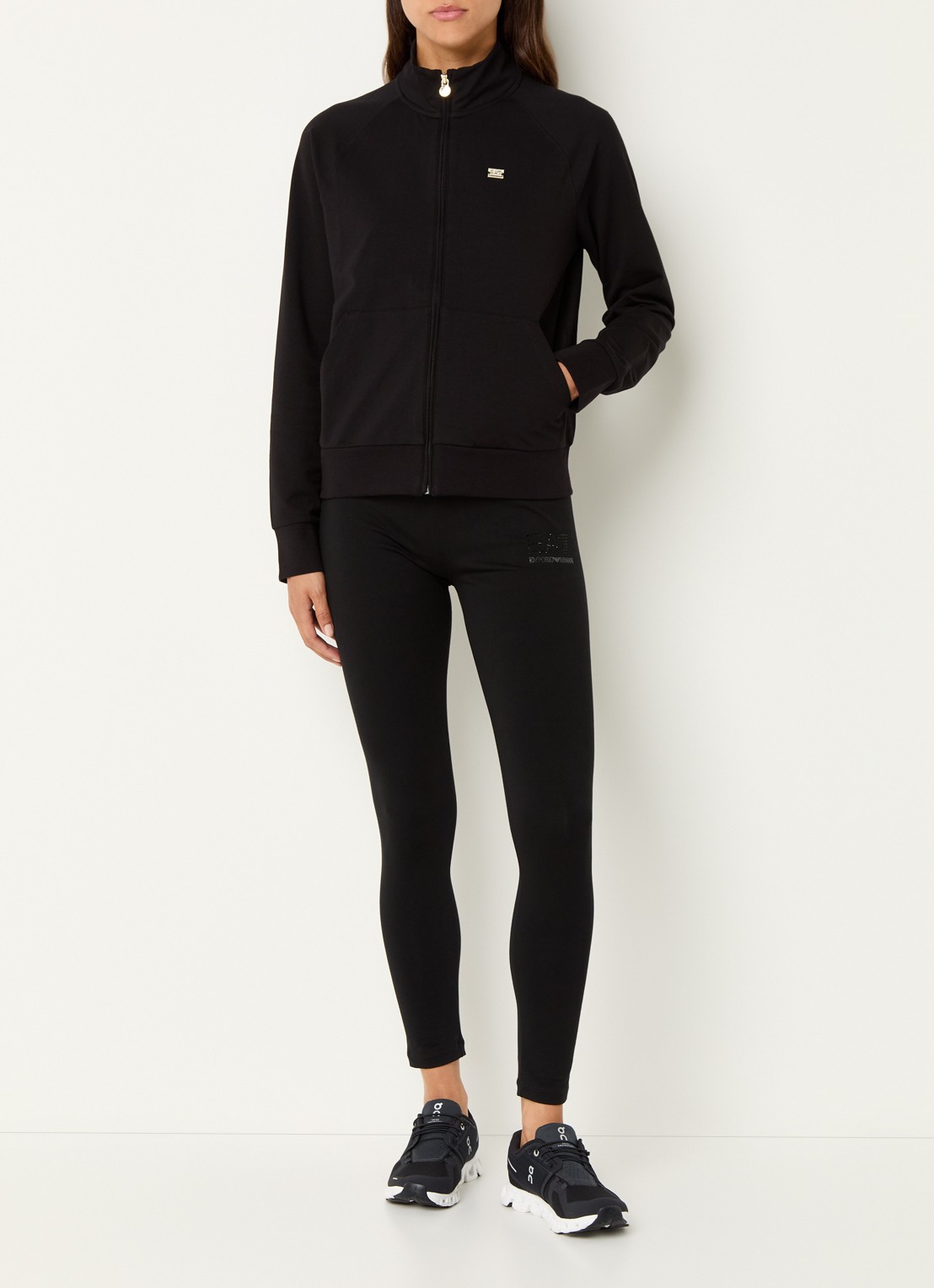 Armani Sweatvest met logo - voorkant 4 zwart