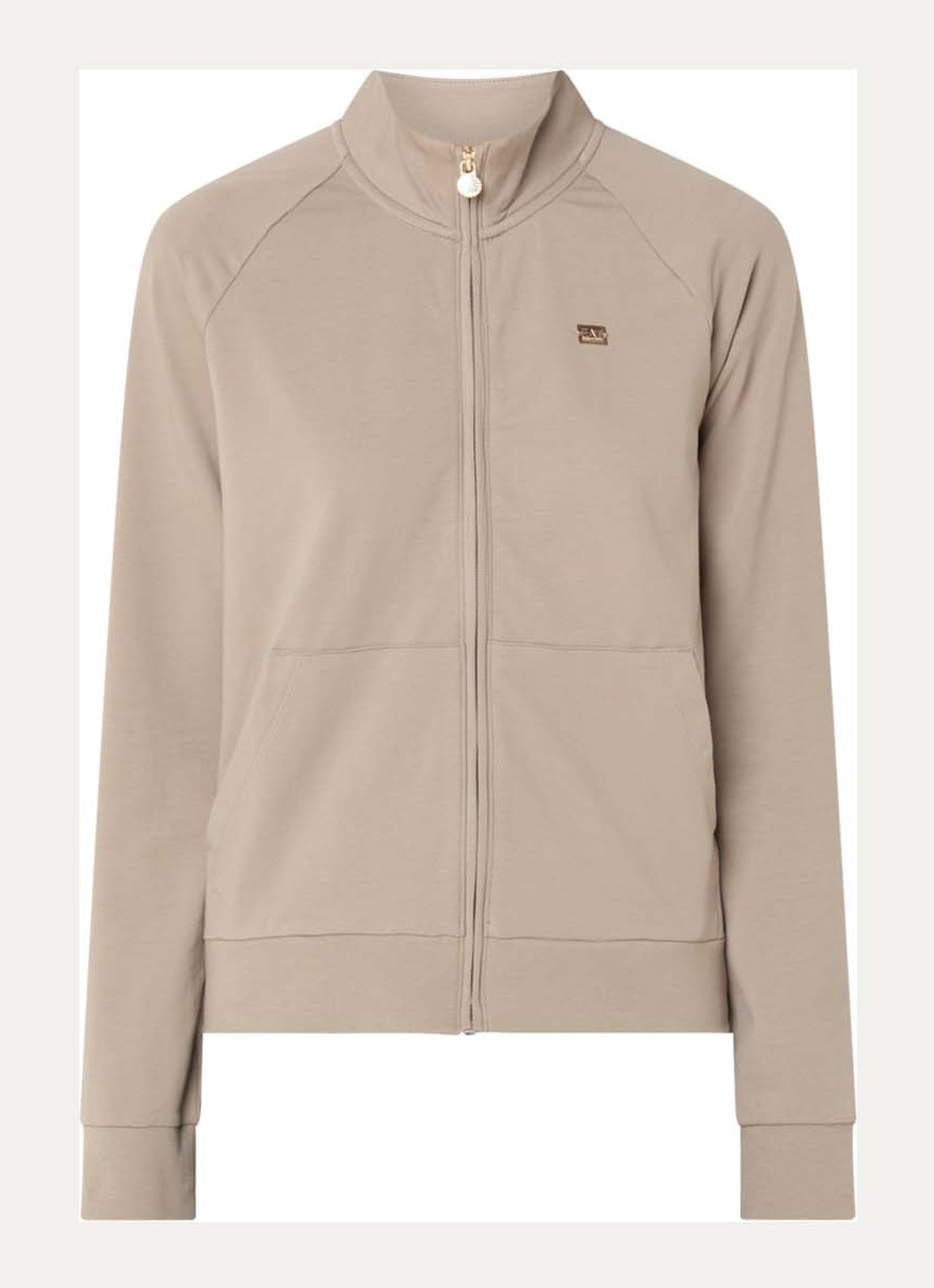 Armani Sweatvest met logo - voorkant zand