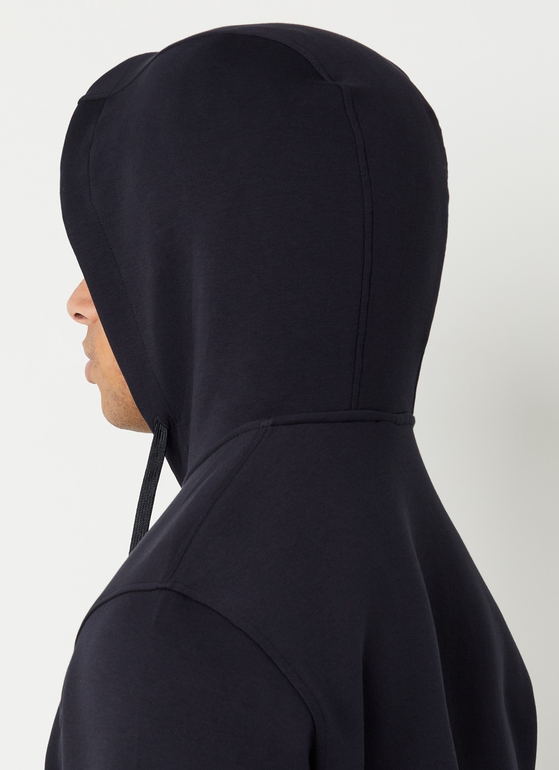 Armani Sweatvest met logoborduring en ritszakken - detail 2 donkerblauw