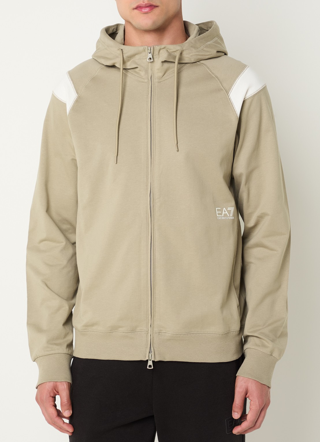 Armani Sweatvest met logoprint - detail 2 beige