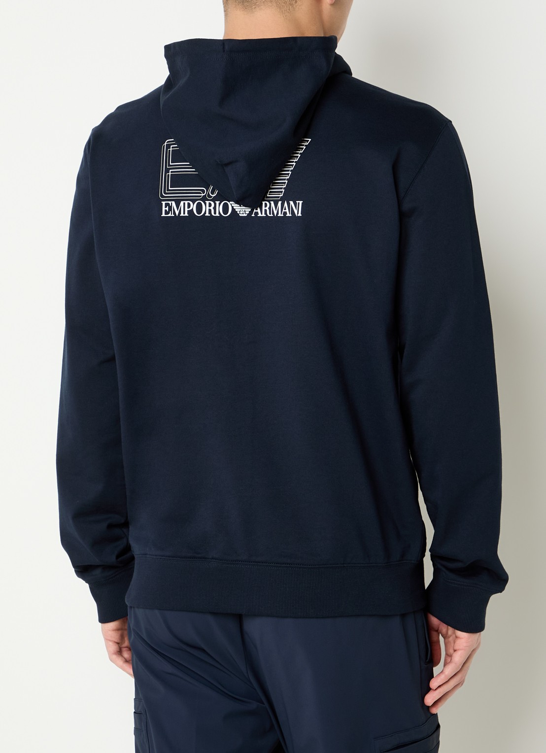 Armani Sweatvest met logoprint - achterkant 3 donkerblauw
