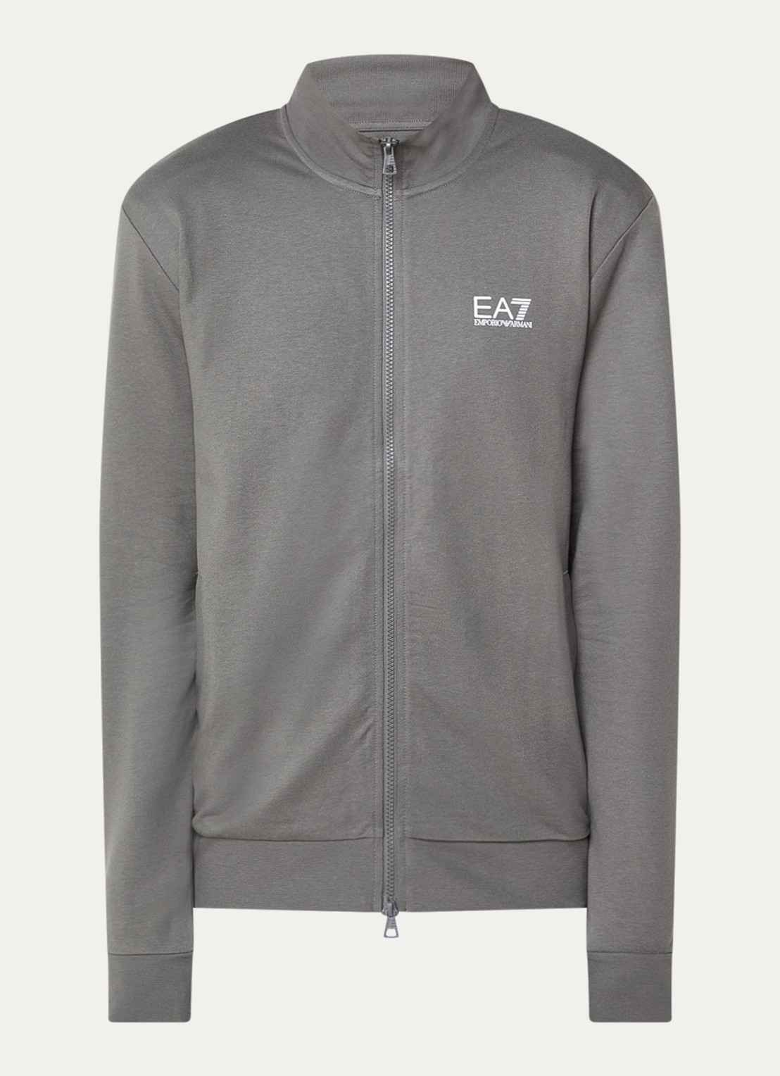 Armani Sweatvest met logoprint - voorkant 2 grijs