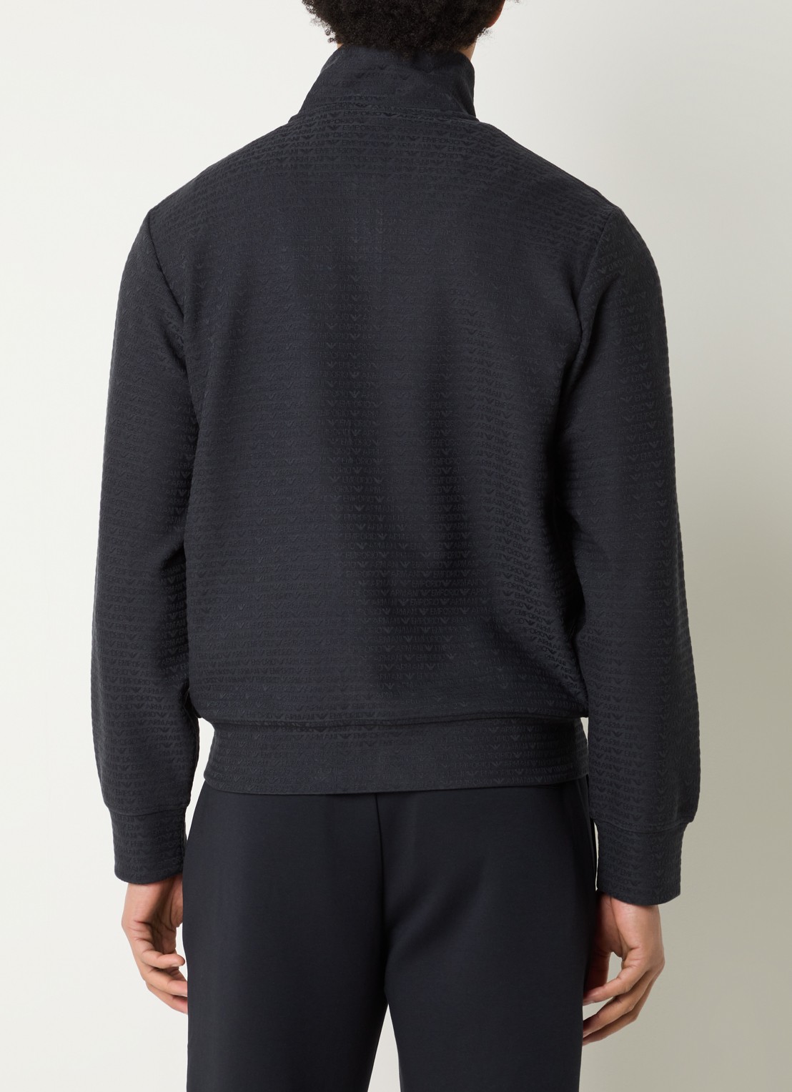 Armani Sweatvest met logoprint - achterkant 2 donkerblauw