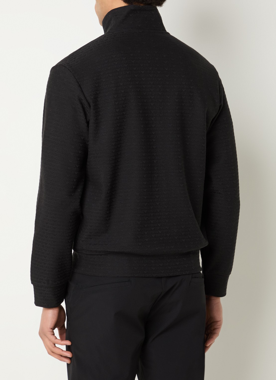 Armani Sweatvest met logoprint - achterkant zwart